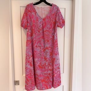 Vibrant Floral Muumuu Dress - Size Small
